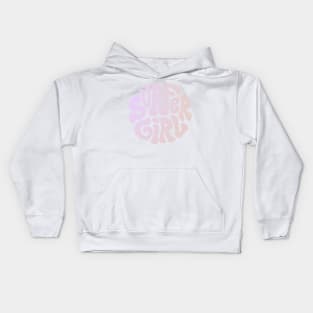 Surfer Girl Retro Logo Kids Hoodie